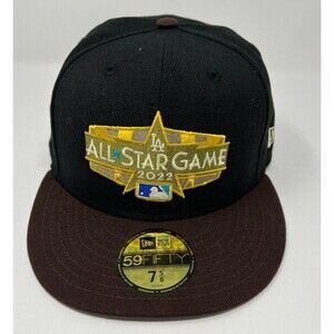 New Era Los Angeles Dodgers All-Star Game 2022 59FIFTY Black Hat Cap MLB 7 5/8
